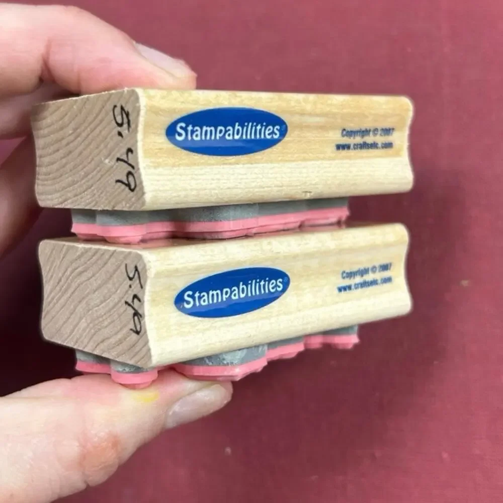 Back to School Boy Girl- Set of 2 preowned 2007- rubber stamps- 2.5x1.5